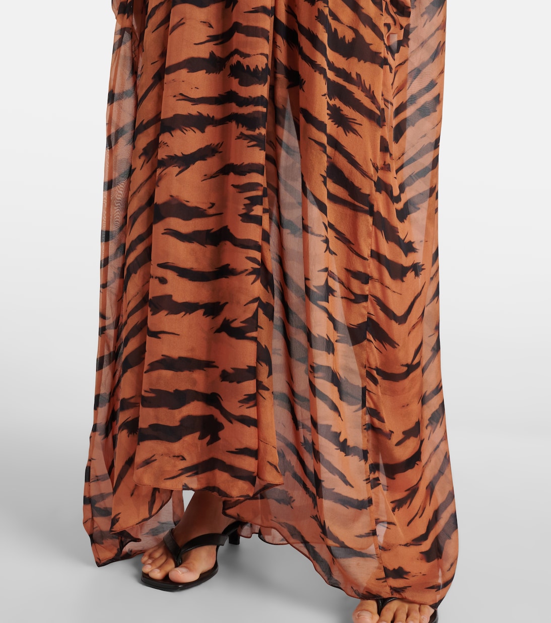 X Sabine Getty - Caftano in seta con stampa | Adriana Degreas