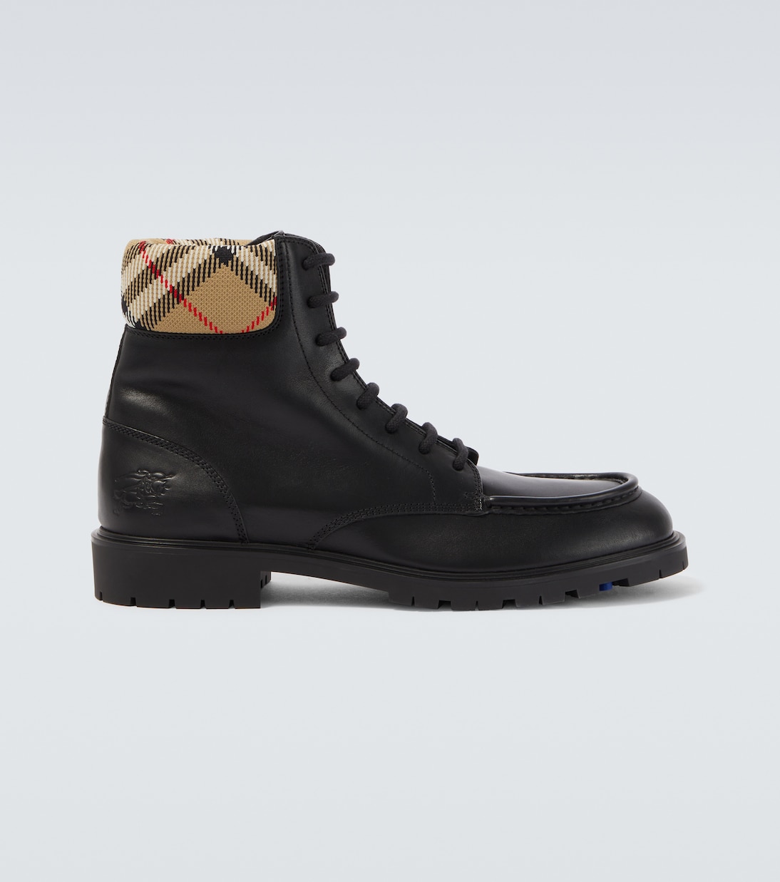 Rogue leather combat boots | Burberry