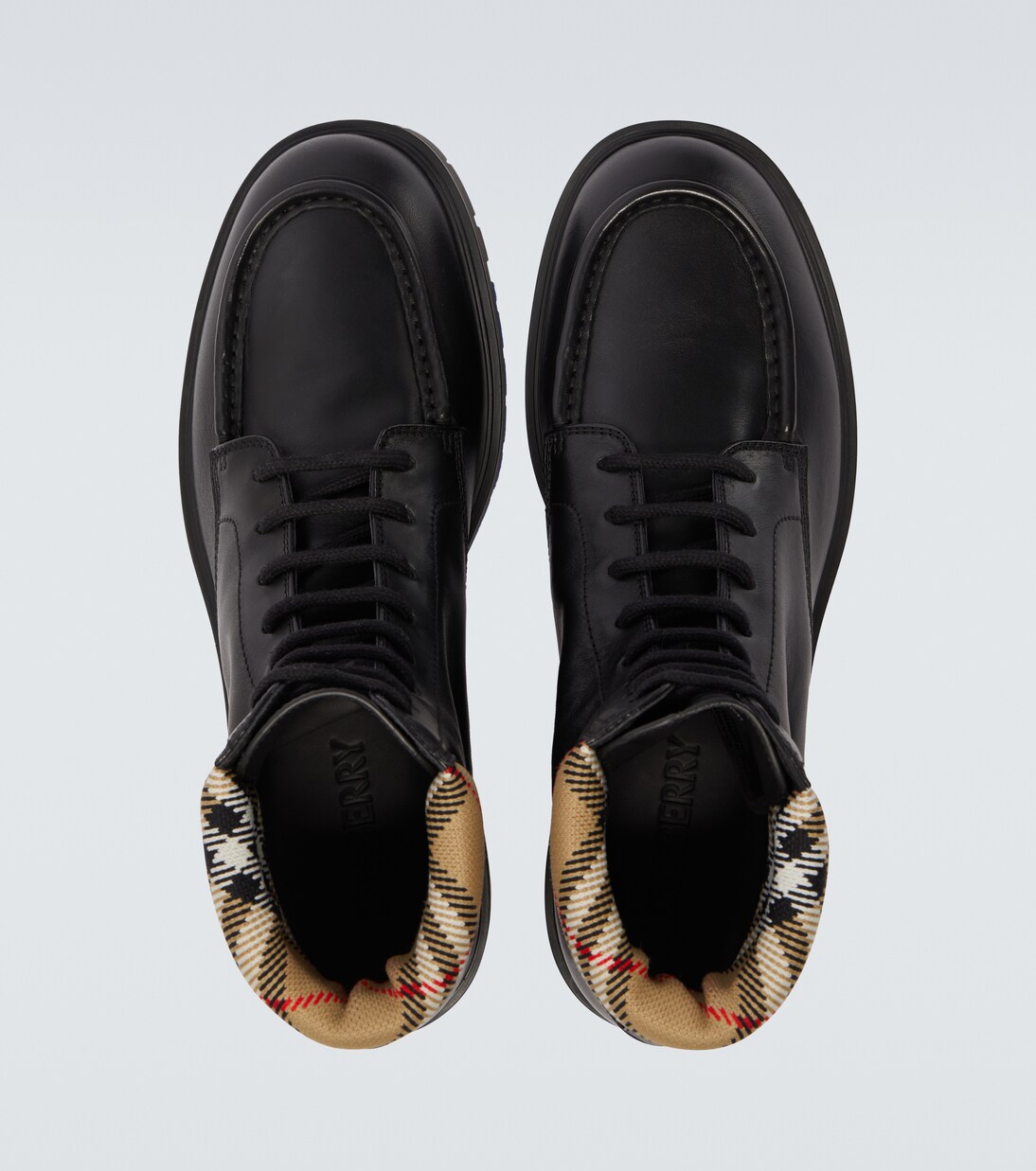 Rogue leather combat boots | Burberry