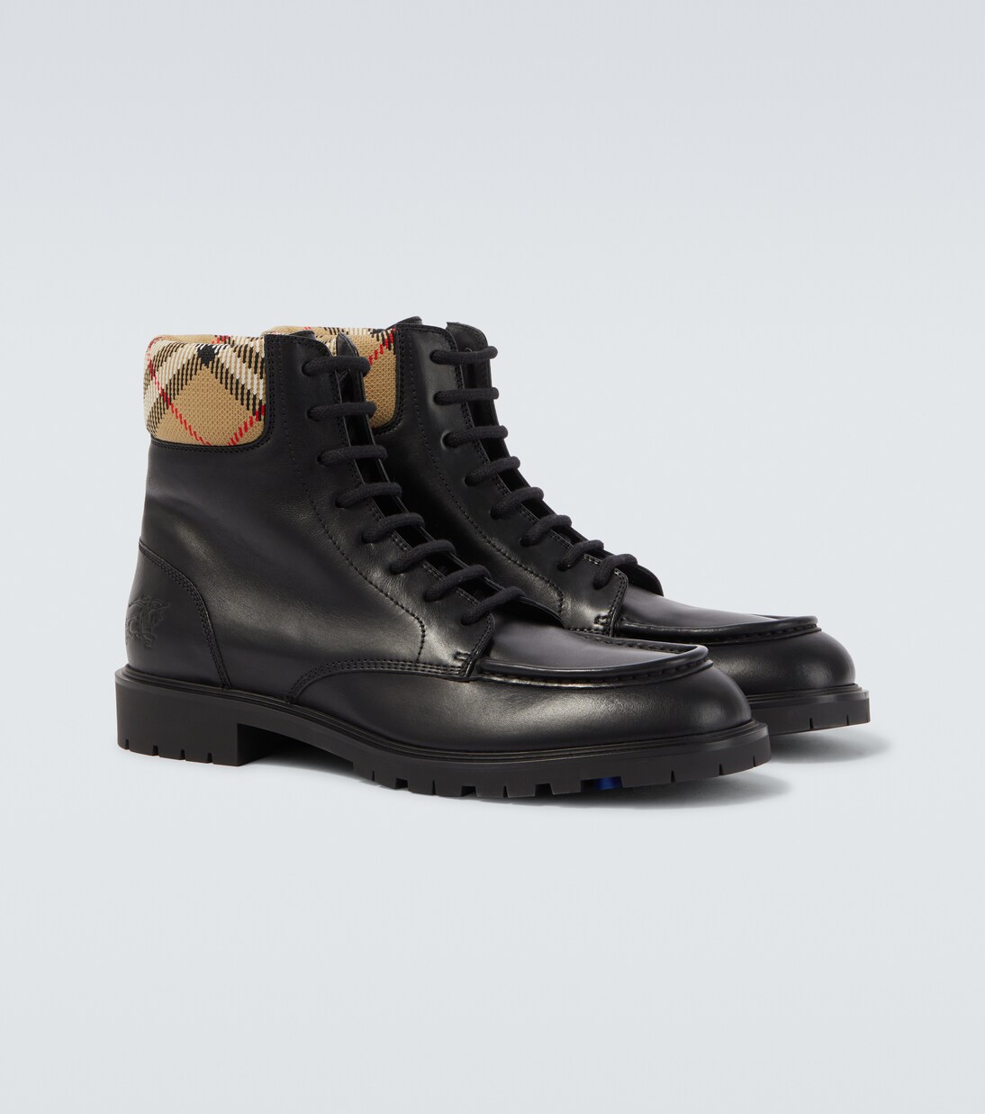 Rogue leather combat boots | Burberry