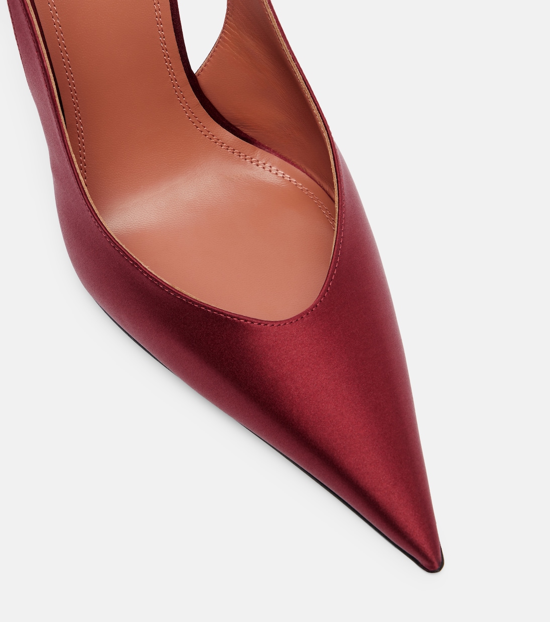 Pumps slingback Anok 105 in raso | Amina Muaddi