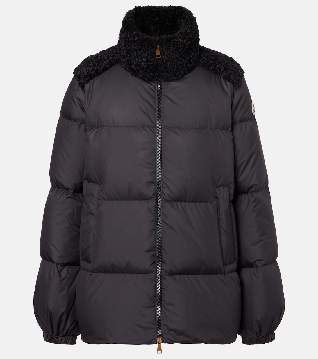 Esnaie fleece-trimmed down jacket | Moncler