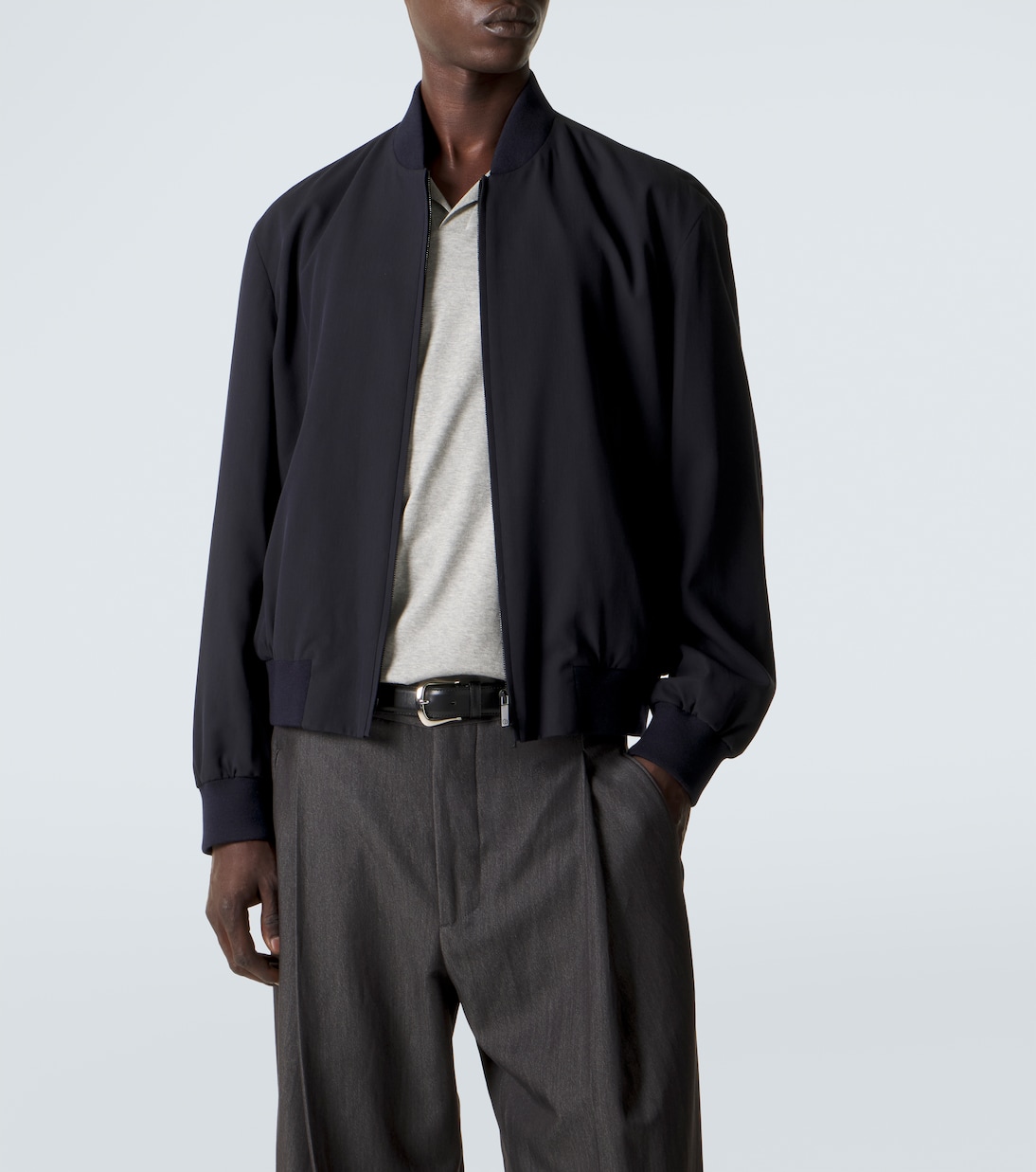 Chaqueta bomber en mezcla de algodón | Giorgio Armani