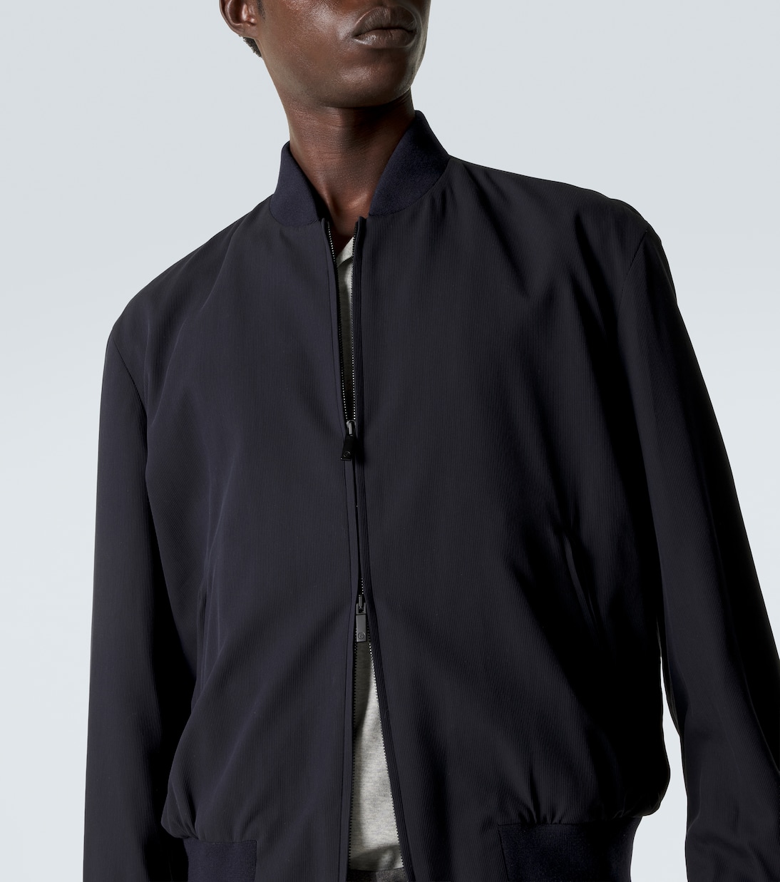 Chaqueta bomber en mezcla de algodón | Giorgio Armani