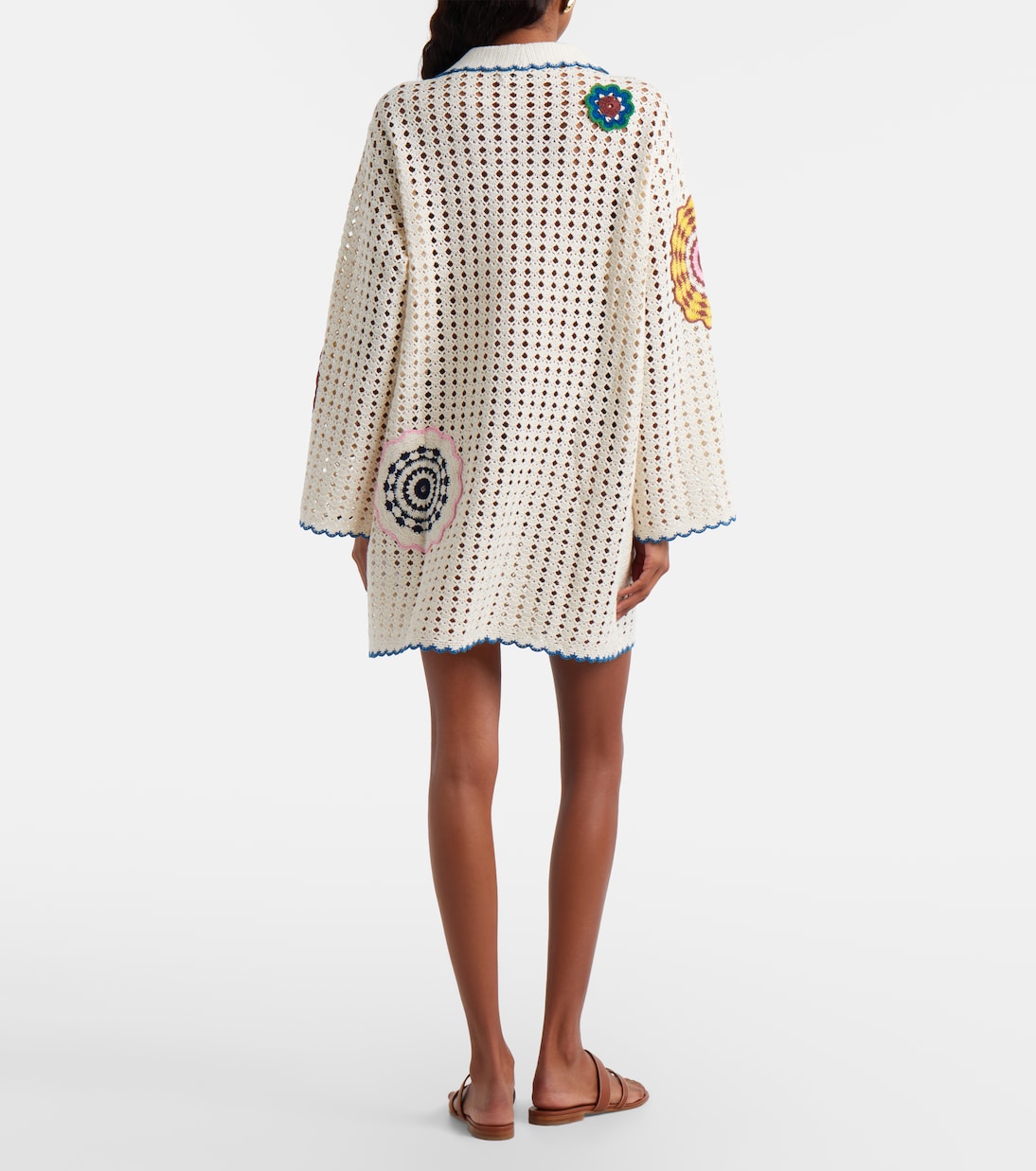 Elma crochet embroidered cotton kaftan | Alémais