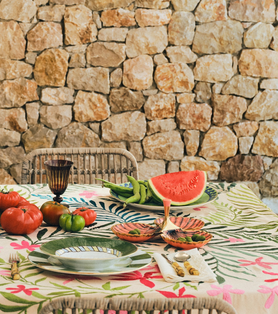 Nappe brodée en coton | Les-Ottomans