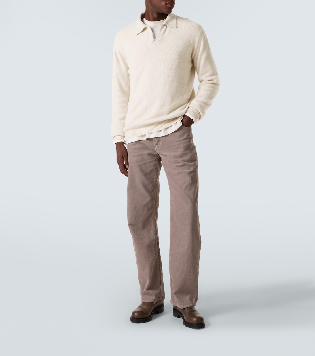 Leach cashmere polo sweater | The Row