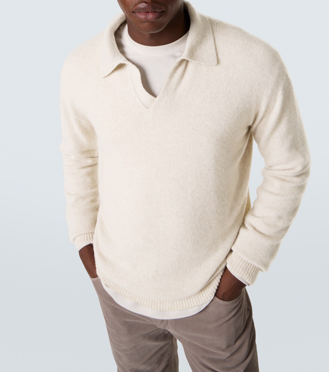 Leach cashmere polo sweater | The Row
