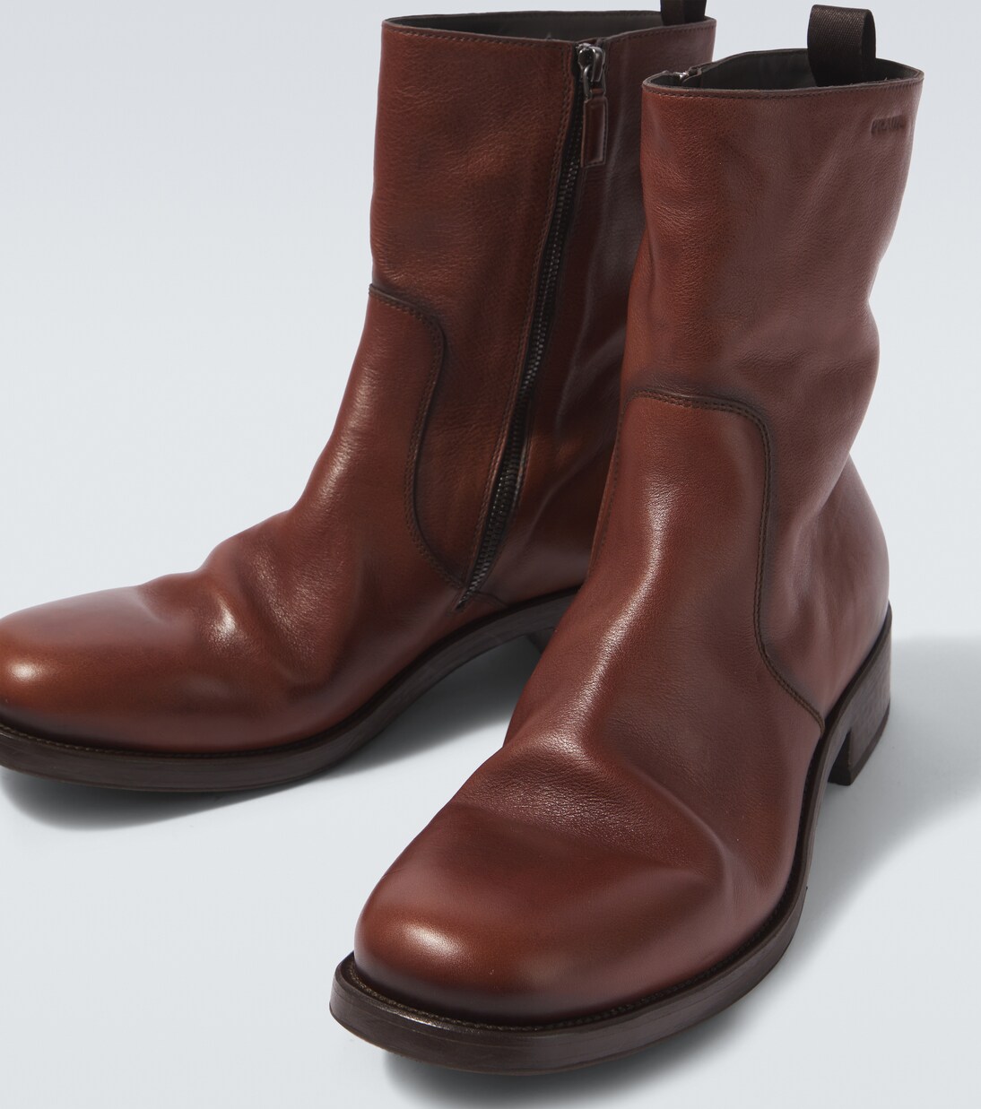 Leather ankle boots | Prada
