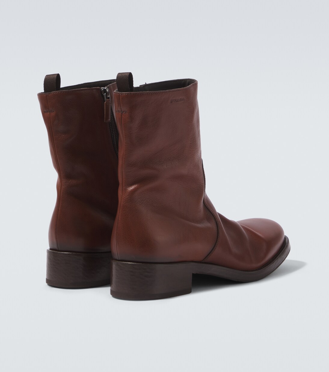 Leather ankle boots | Prada