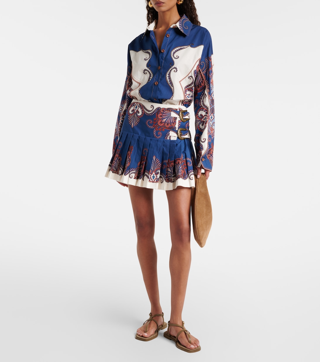 Mini-jupe Arabesque Scarf en coton | Farm Rio