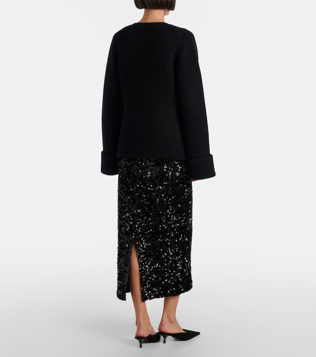 Sequined velvet midi skirt | Vince