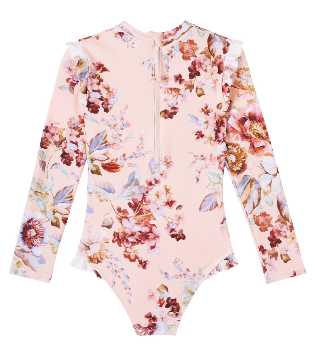 Floral ruffled rashguard swimsuit | Zimmermann Kids