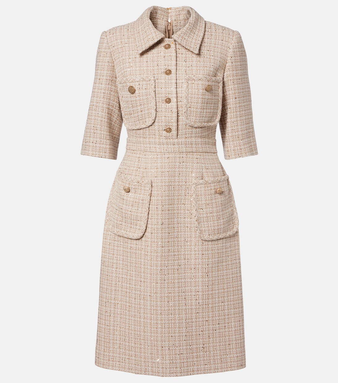 Sequined tweed midi dress | Elie Saab