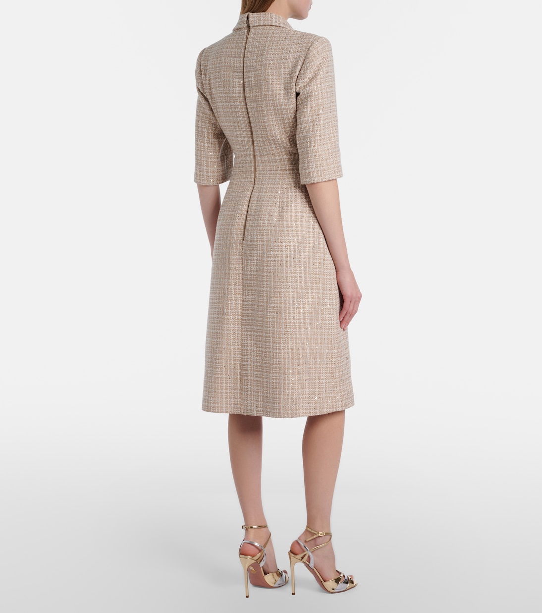 Sequined tweed midi dress | Elie Saab