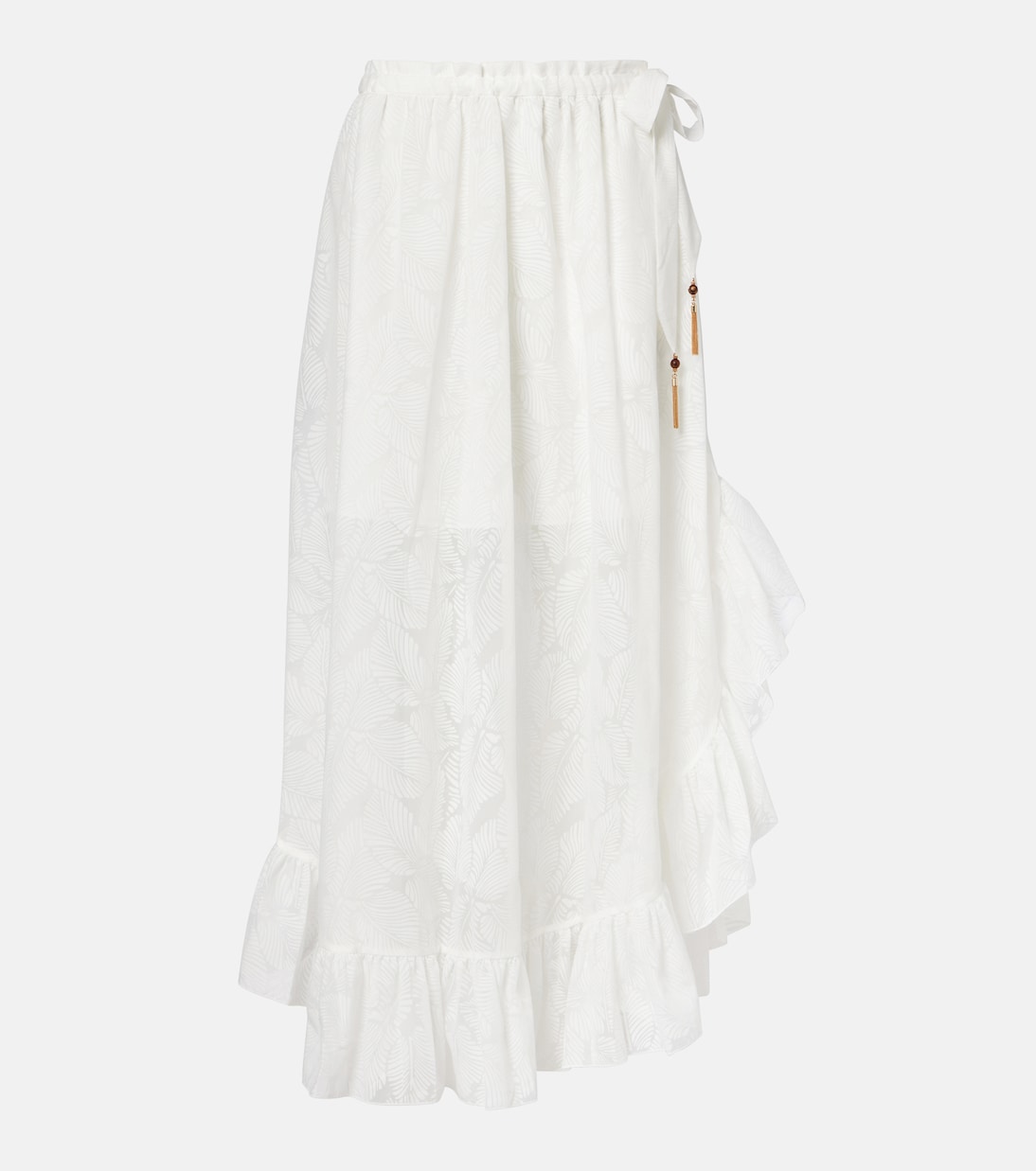Daylight ruffled cotton-blend maxi skirt | Zimmermann