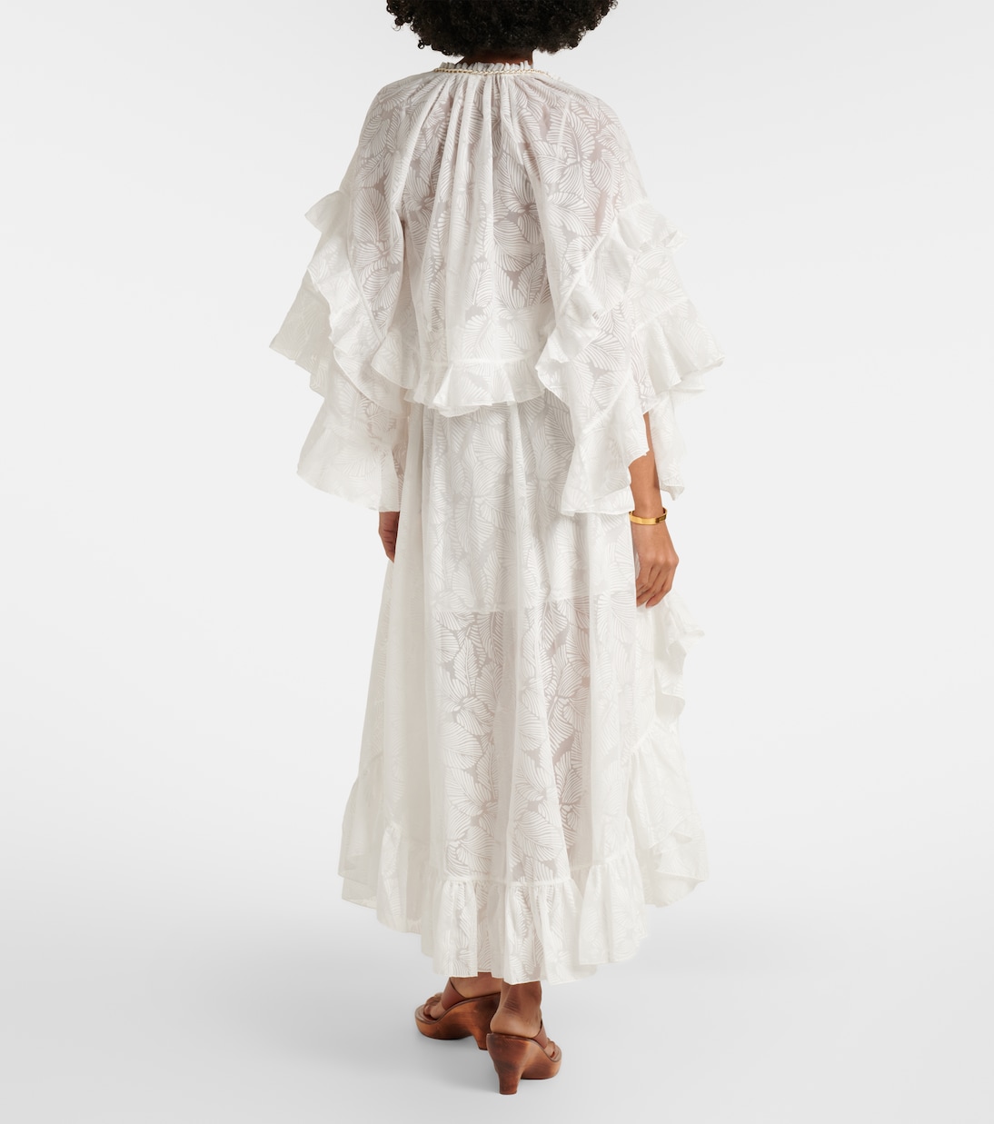 Daylight ruffled cotton-blend maxi skirt | Zimmermann