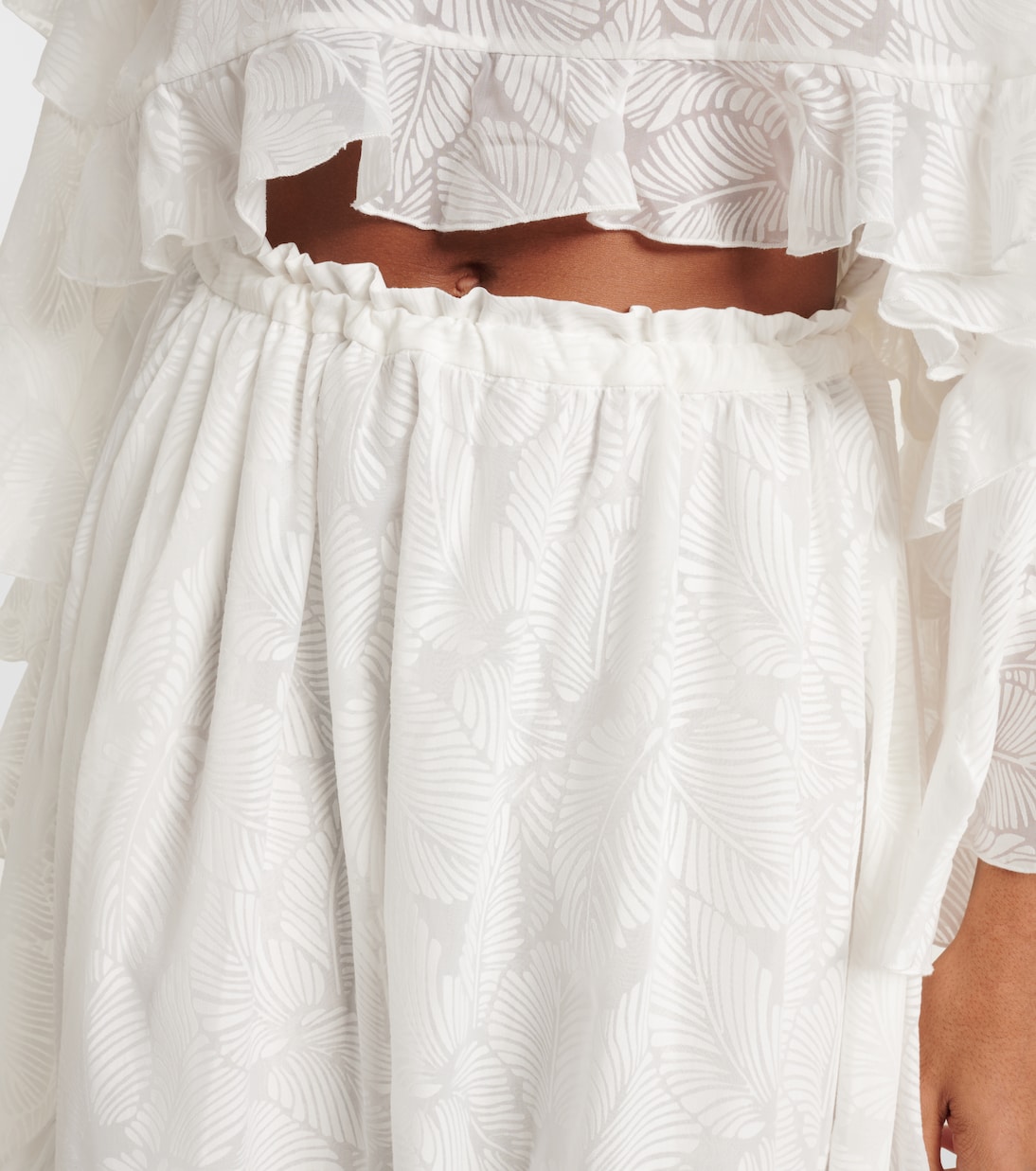 Daylight ruffled cotton-blend maxi skirt | Zimmermann