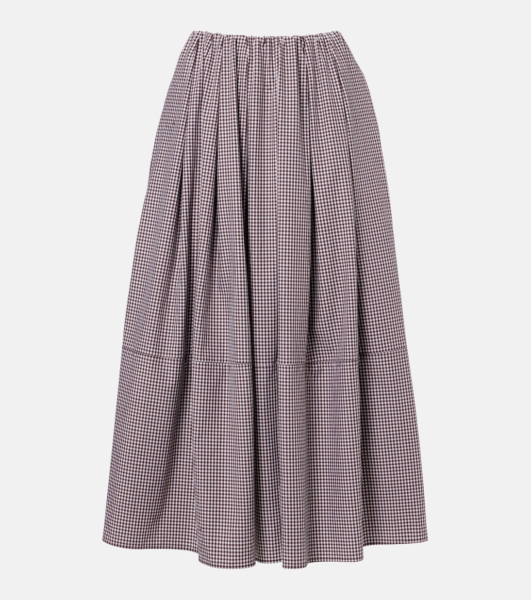Solinas gingham cotton-blend midi skirt | Faithfull
