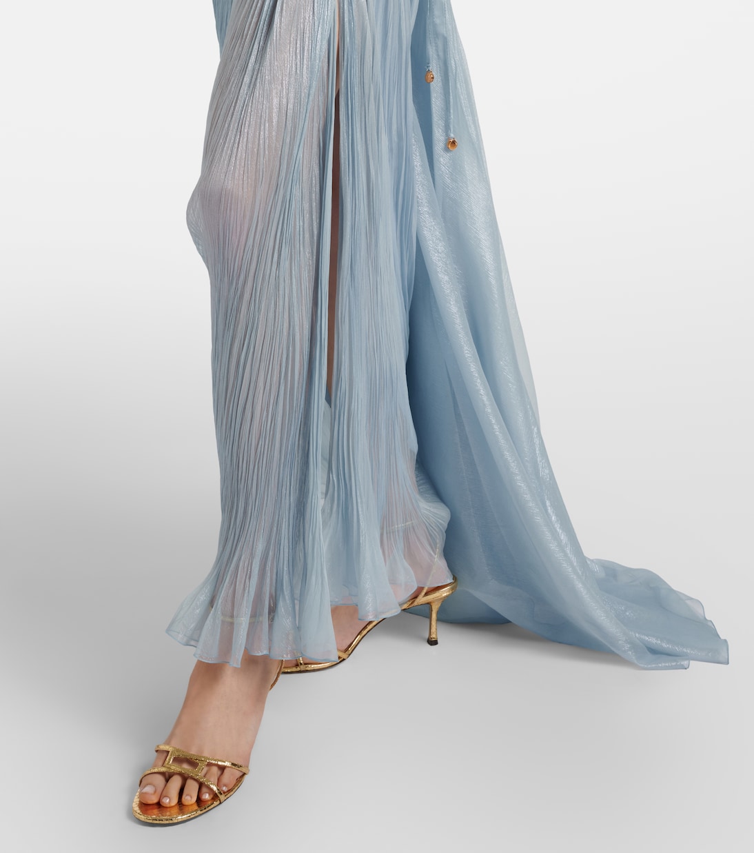 One-Shoulder-Robe Florencia aus Seide | Maria Lucia Hohan