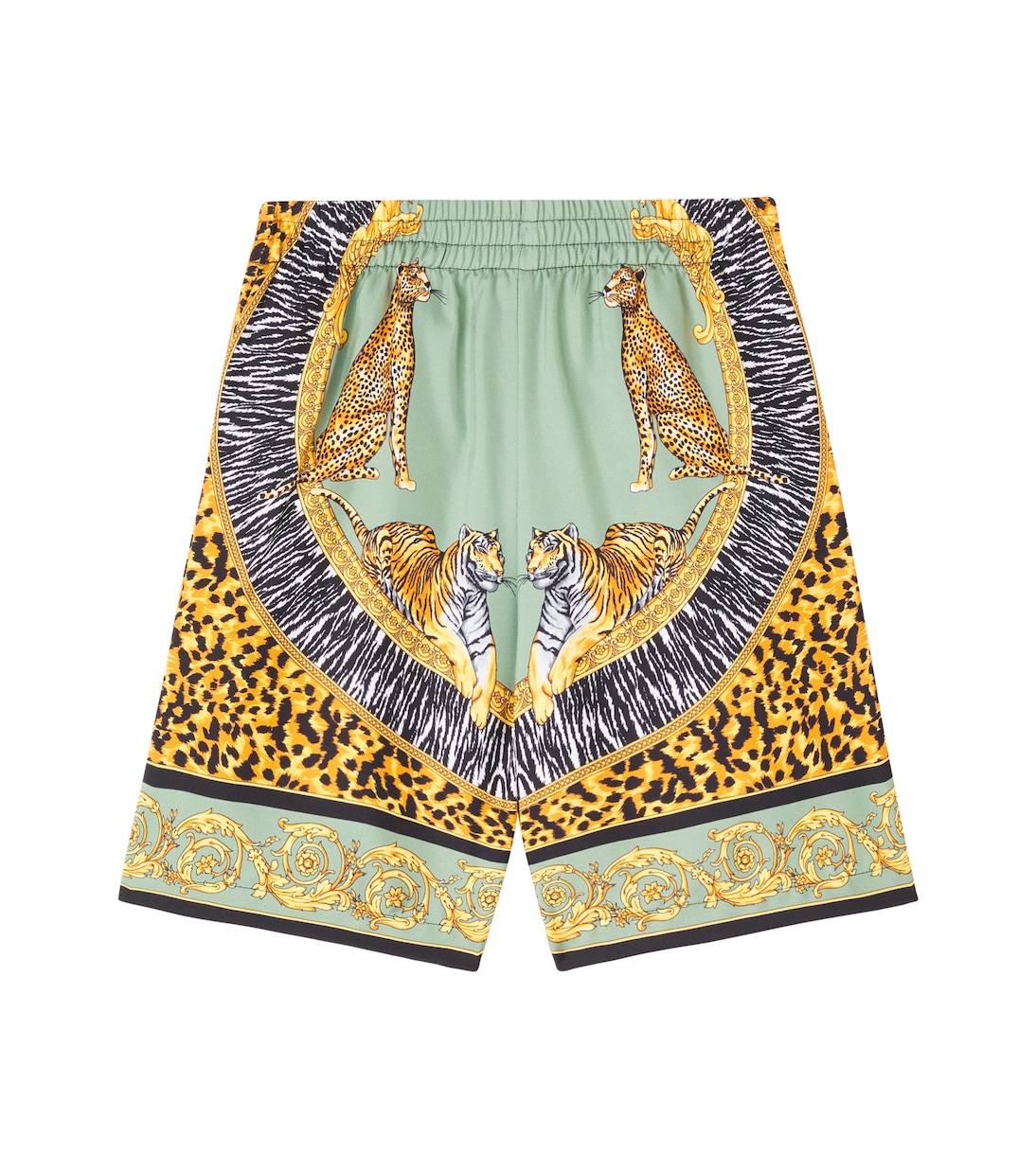Wild Cats silk shorts | Versace Kids
