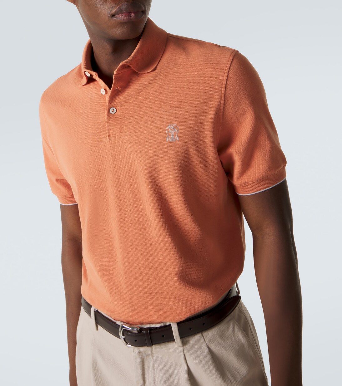 Polo en coton à logo | Brunello Cucinelli