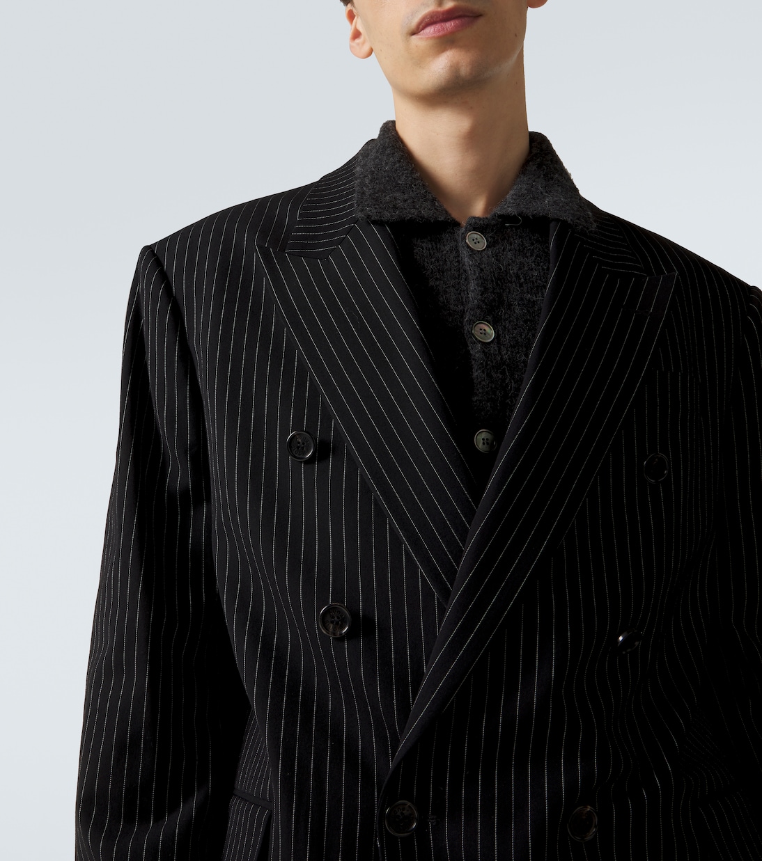 Striped double-breasted blazer | Acne Studios
