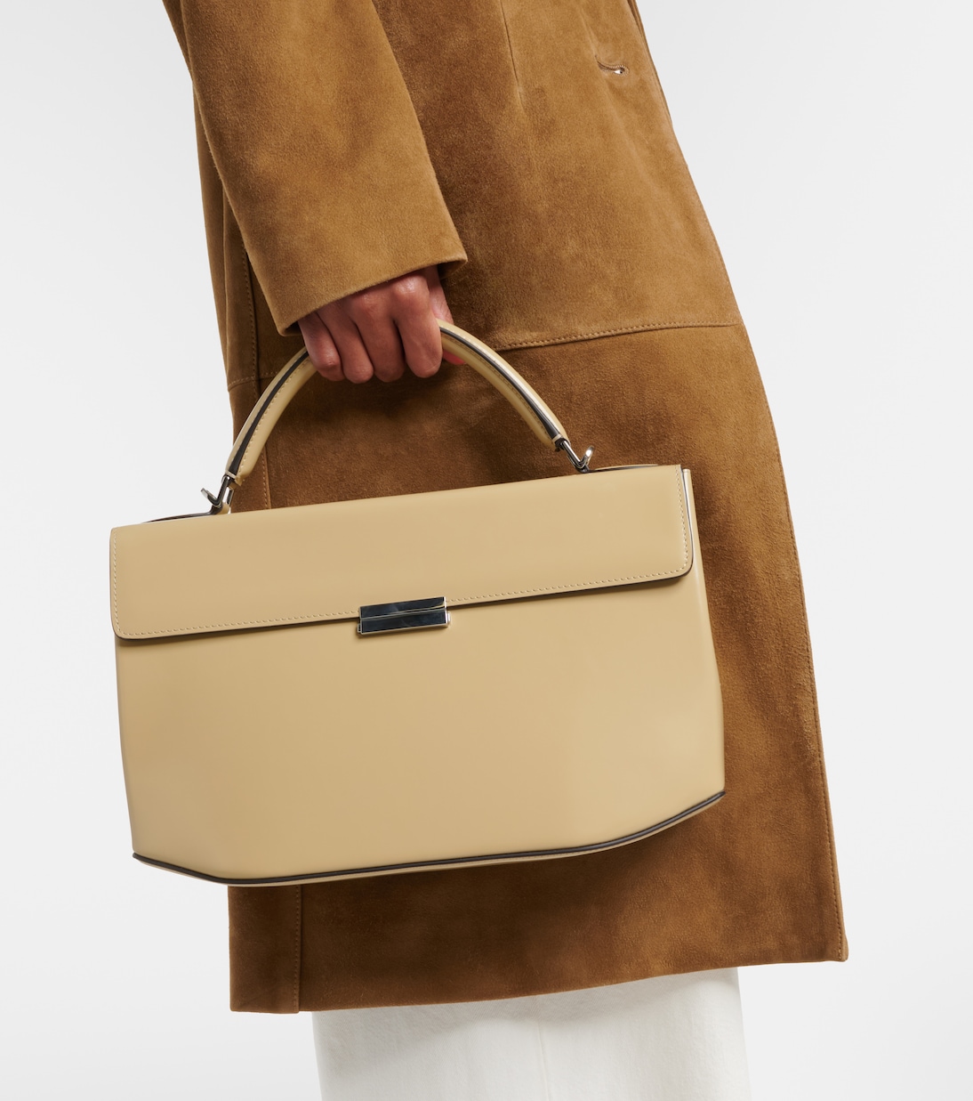 Box Small leather top-handle bag | Toteme