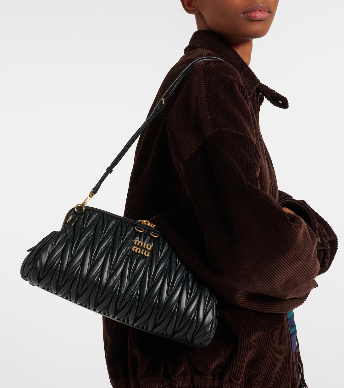 Matelassé leather clutch | Miu Miu