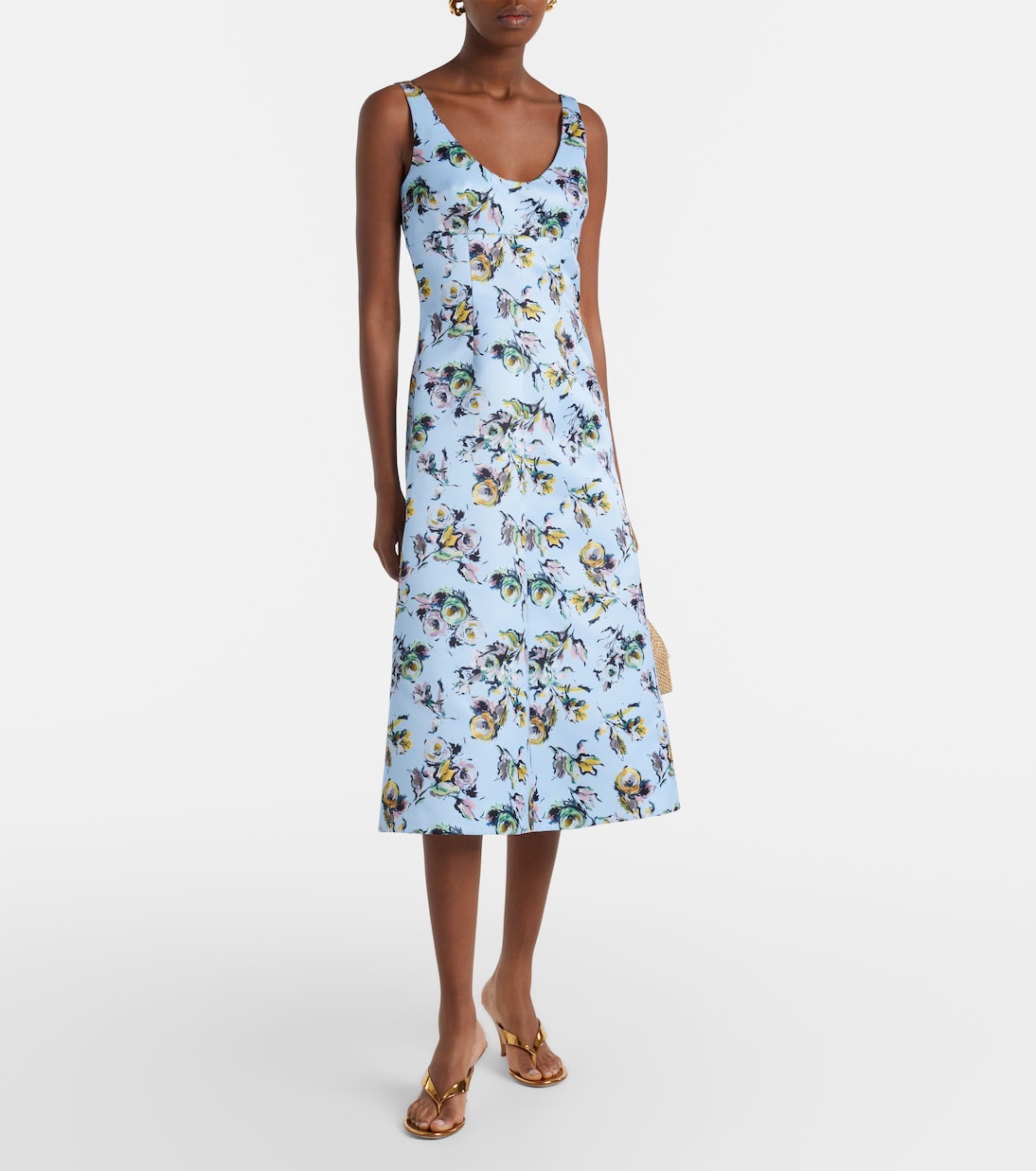 Abella floral satin cocktail dress | Emilia Wickstead