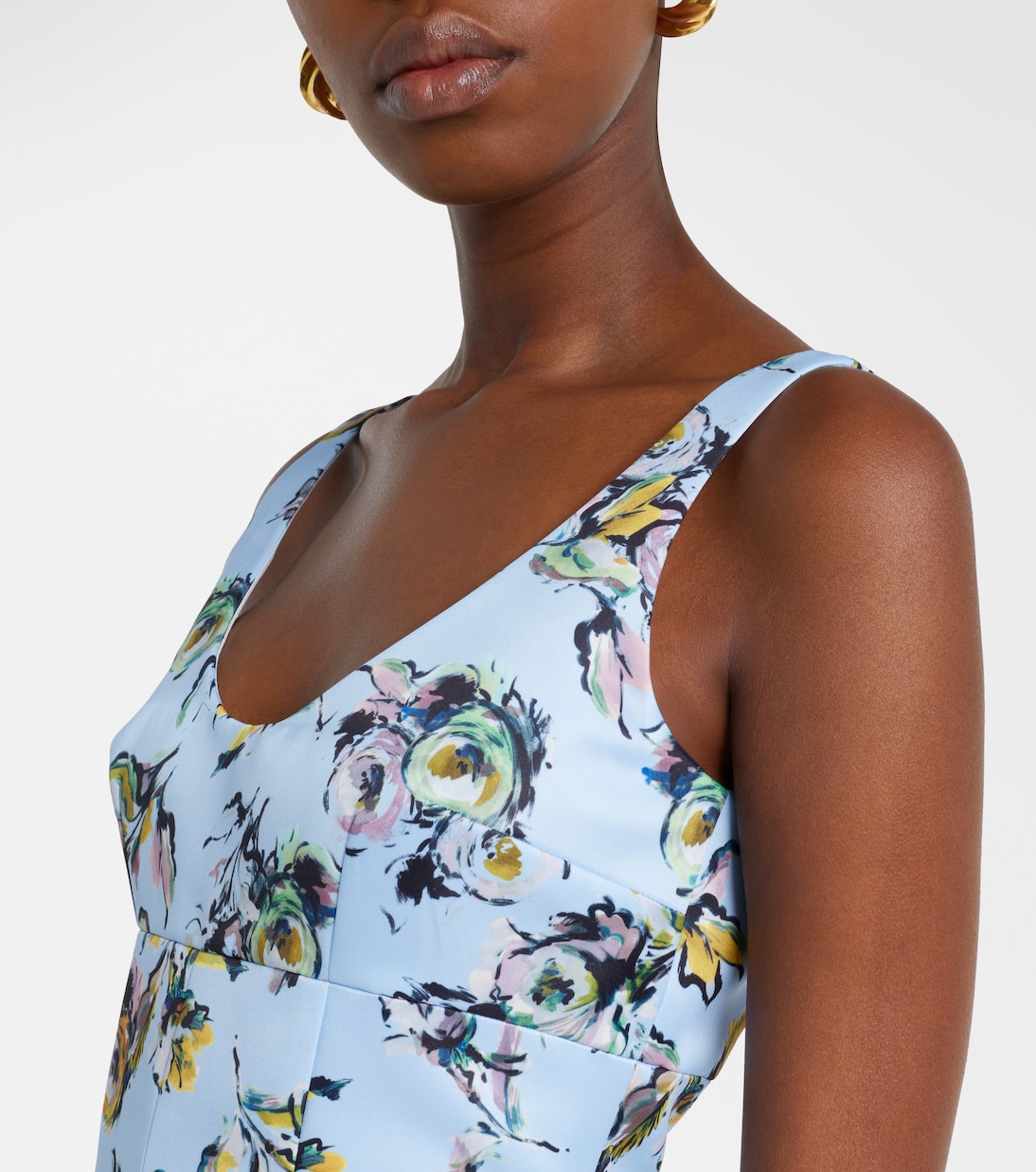 Abella floral satin cocktail dress | Emilia Wickstead