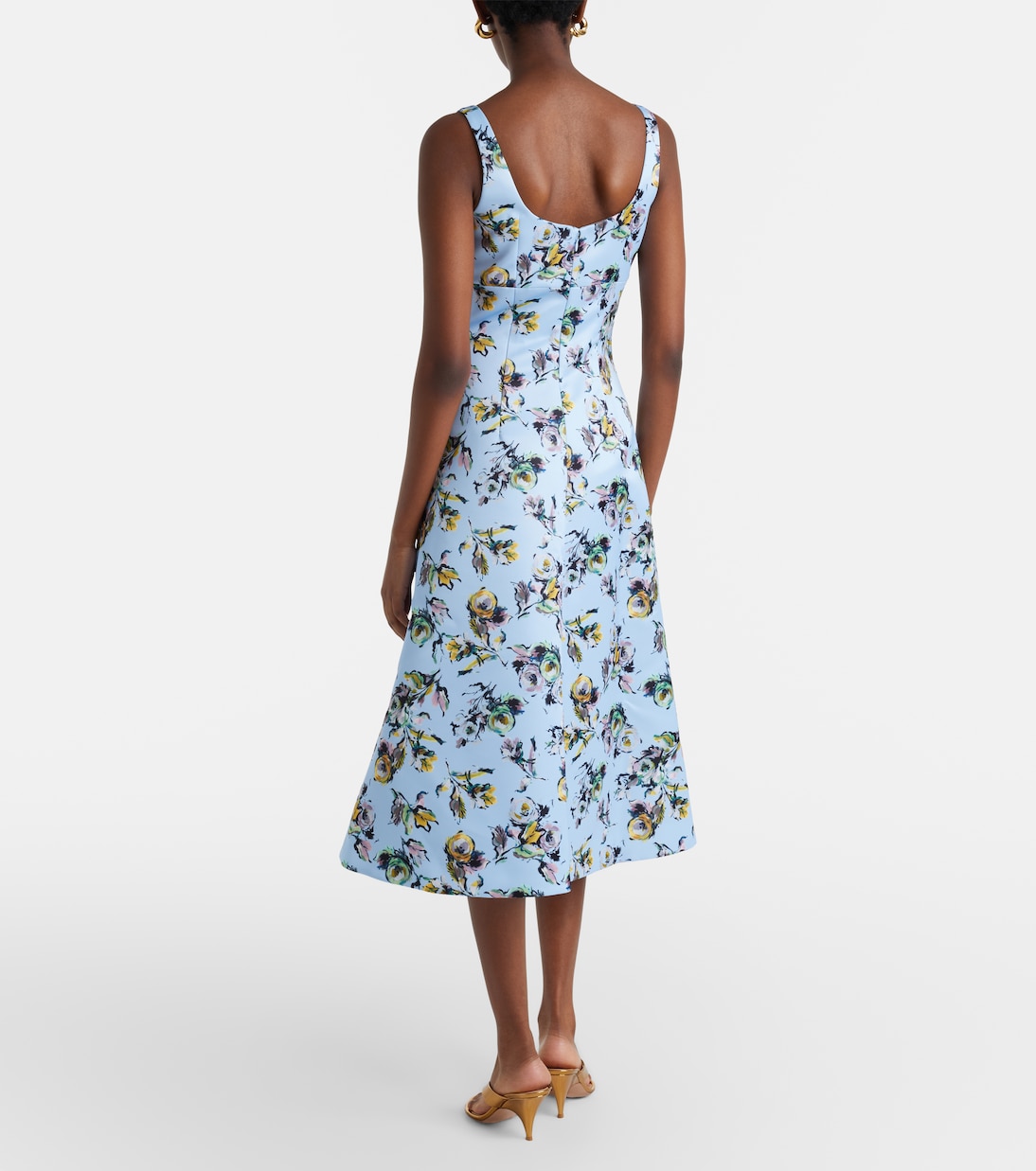 Abella floral satin cocktail dress | Emilia Wickstead