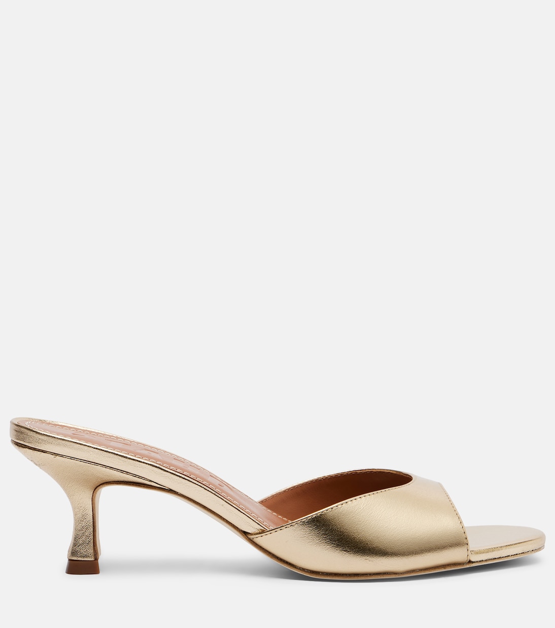 Brigitte 100 metallic leather mules | Staud