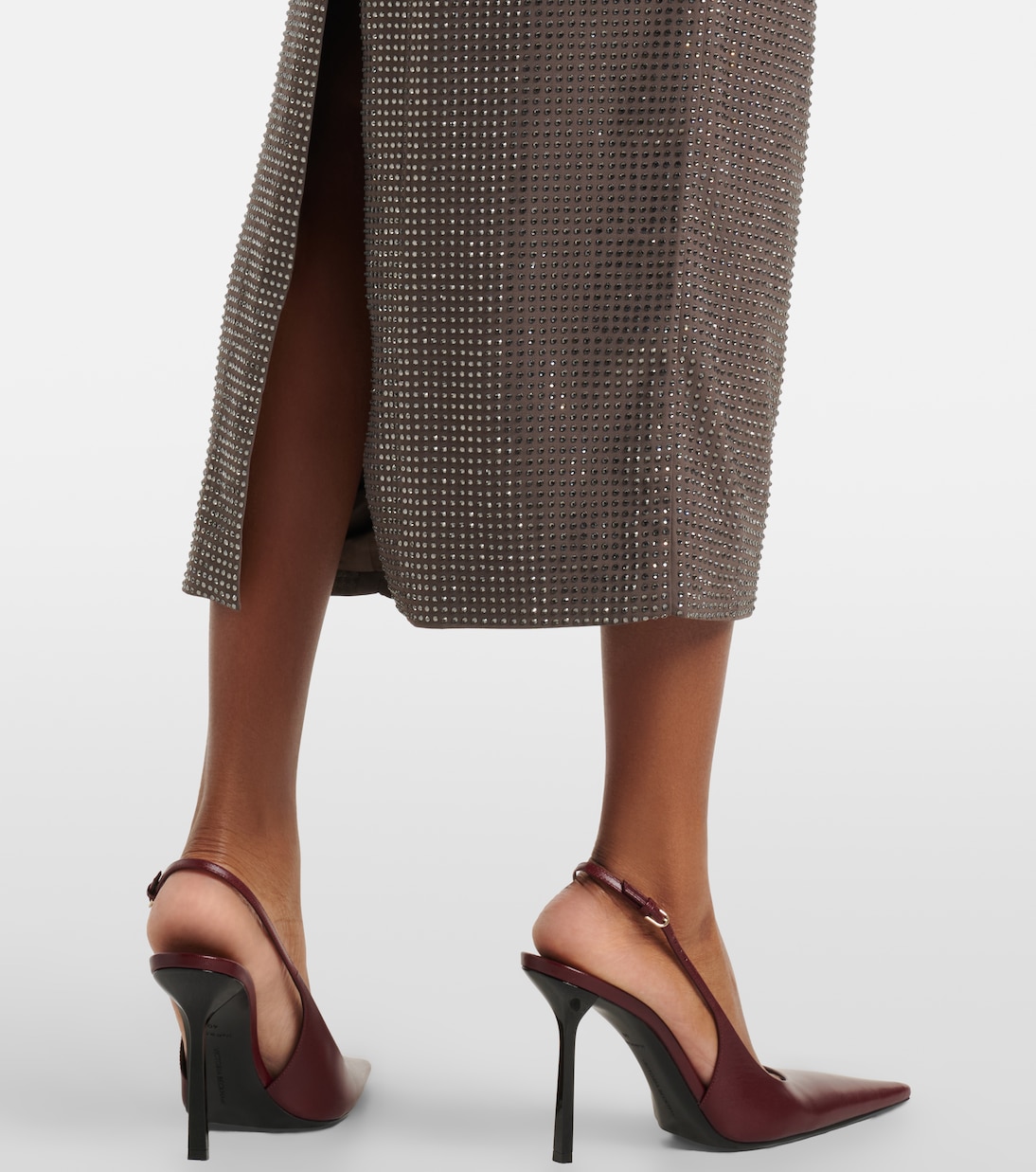 Midikleid aus Chiffon mit Kristallen | Roland Mouret