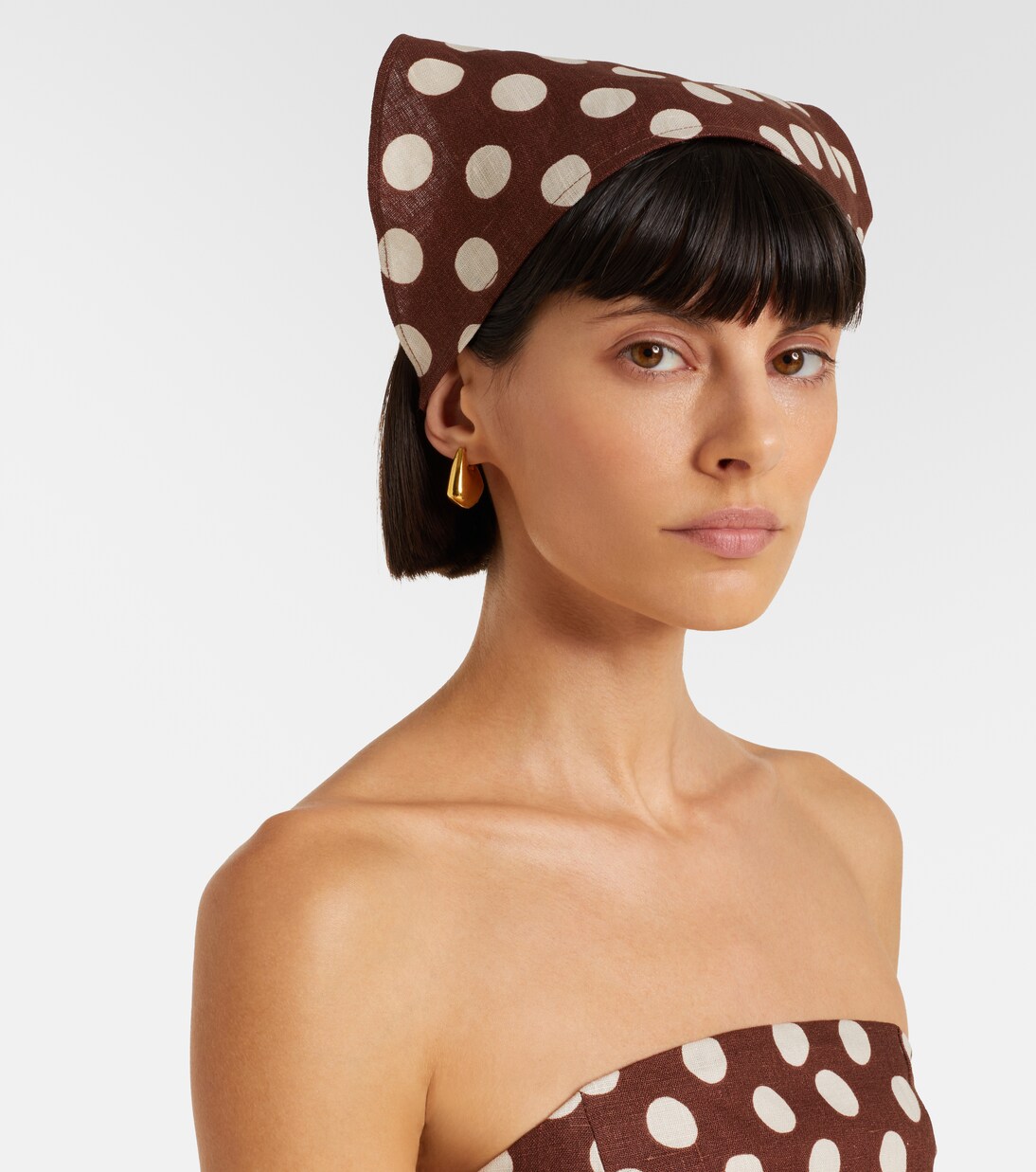 Pañuelo Simona de lino con lunares | Faithfull