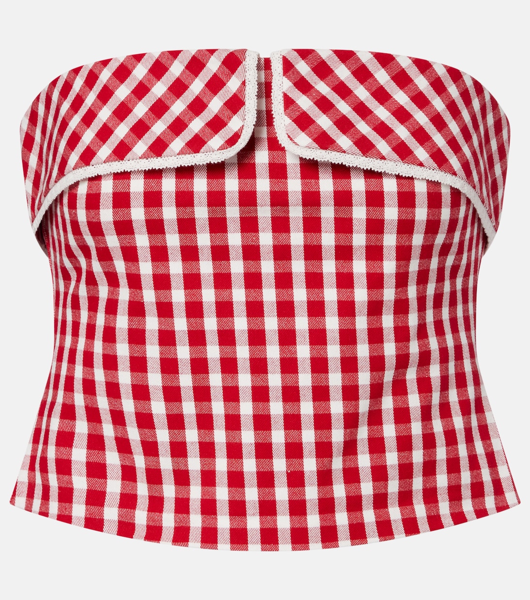 Top Ebony aus einem Baumwollgemisch mit Spitze | Posse