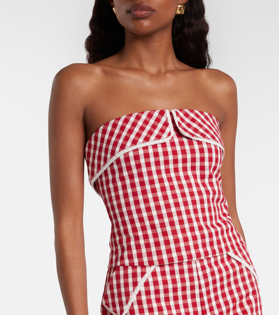 Top Ebony aus einem Baumwollgemisch mit Spitze | Posse