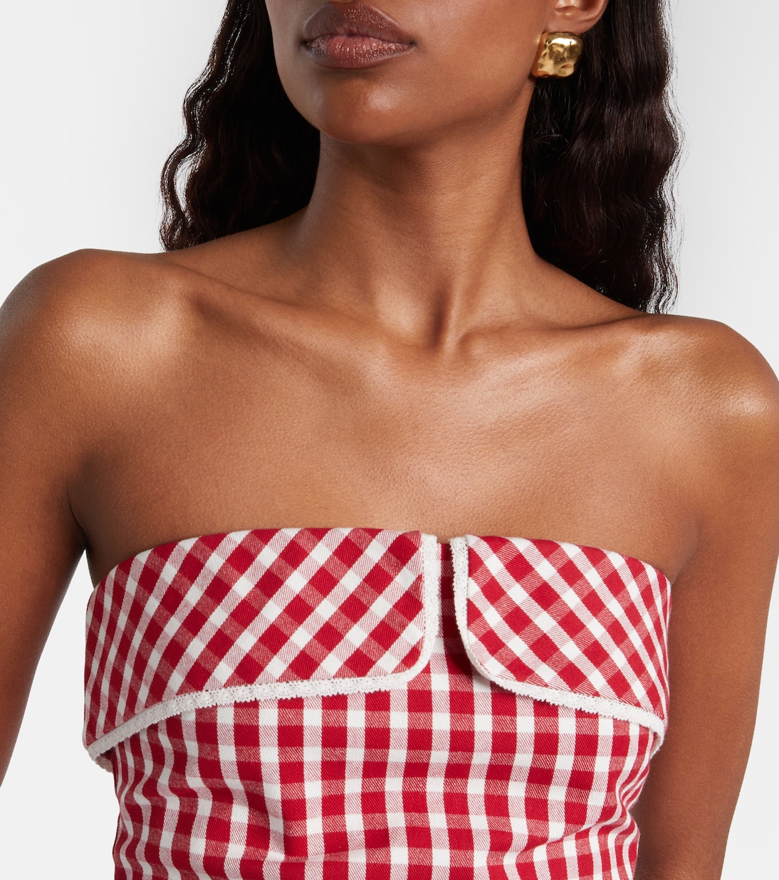 Top Ebony aus einem Baumwollgemisch mit Spitze | Posse