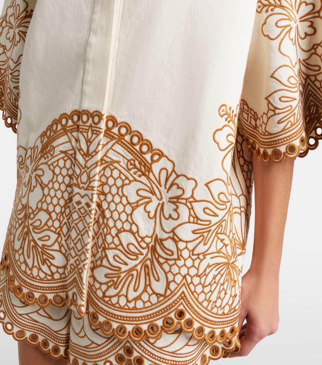 Camisa Como de algodón bordada | Zimmermann