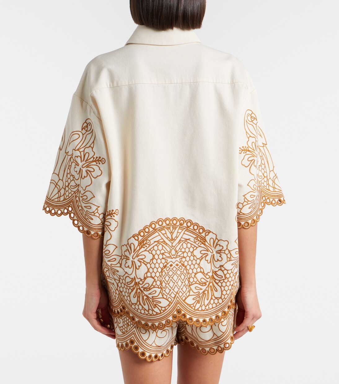 Camisa Como de algodón bordada | Zimmermann