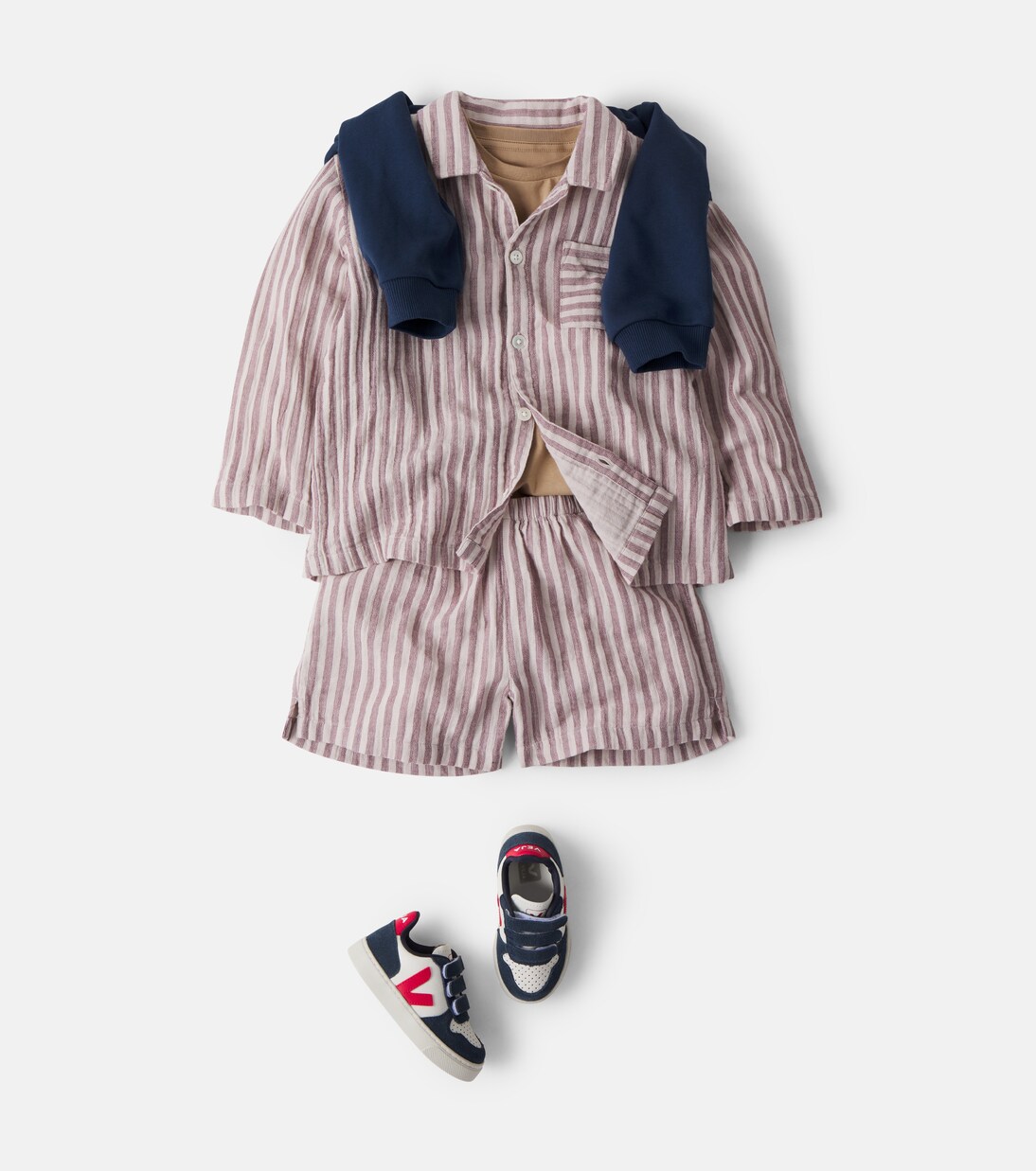 Striped cotton shorts | Konges Sløjd