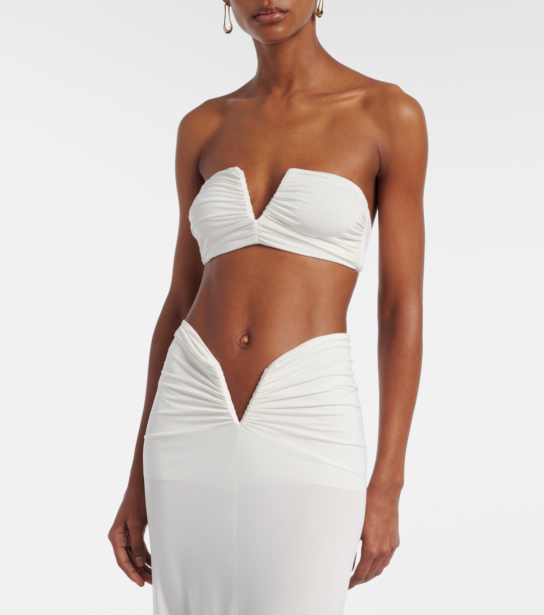 Clara ruched bandeau bikini top | Jade Swim