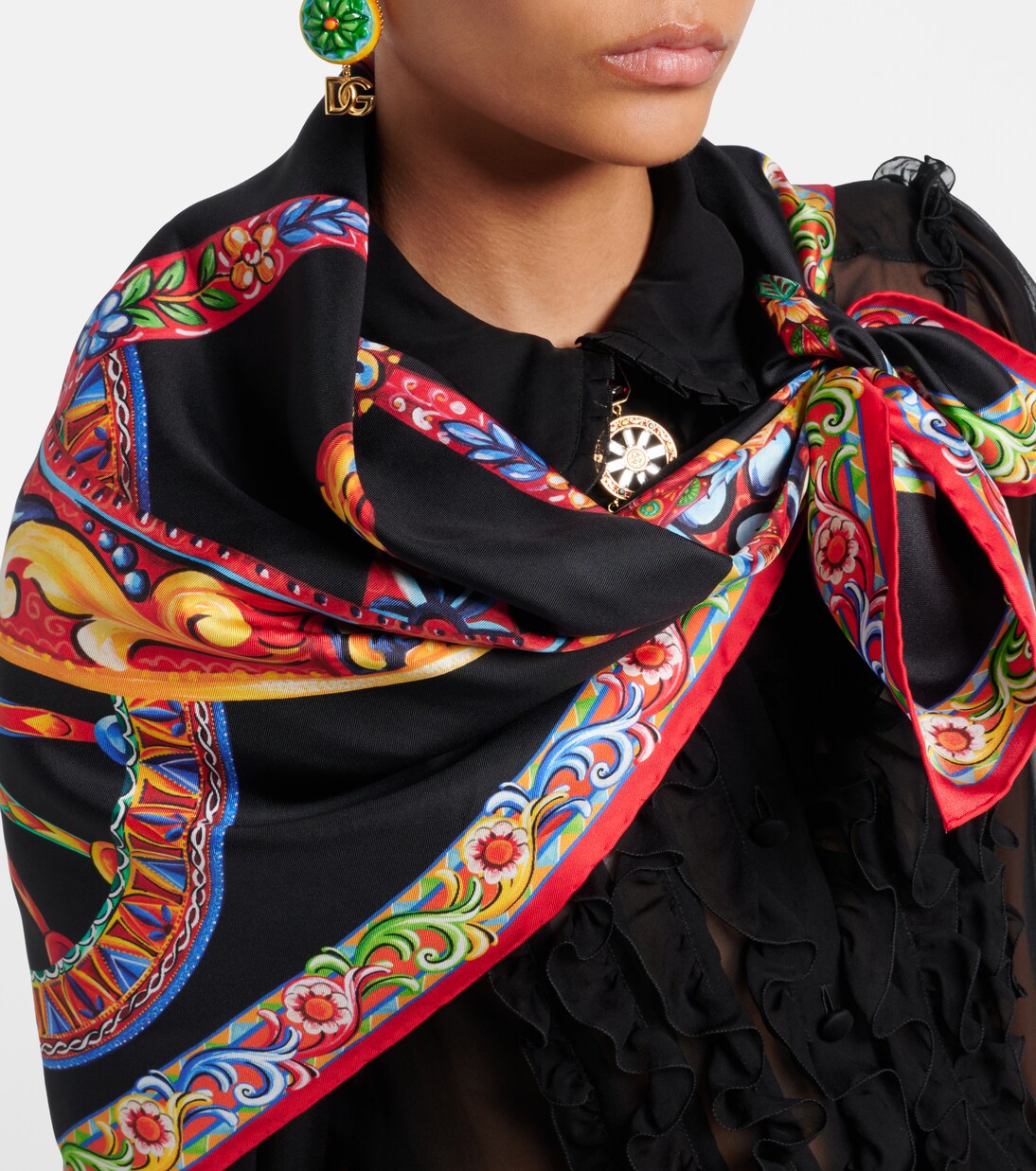 Carretto silk twill scarf | Dolce&Gabbana