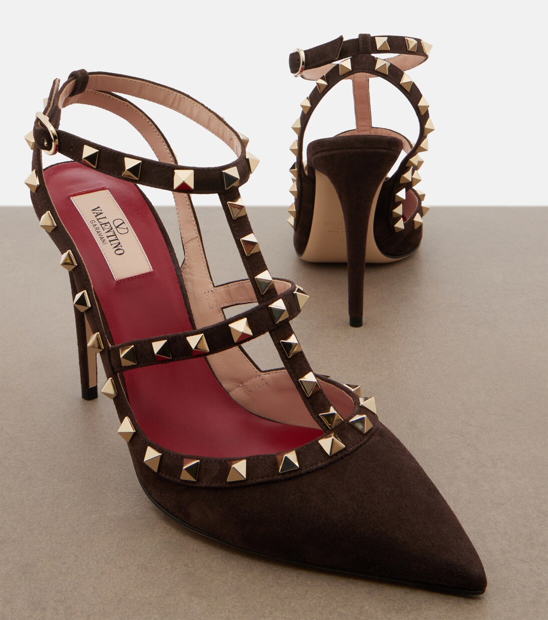 Rockstud 스웨이드 슬링백 펌프스 | Valentino Garavani