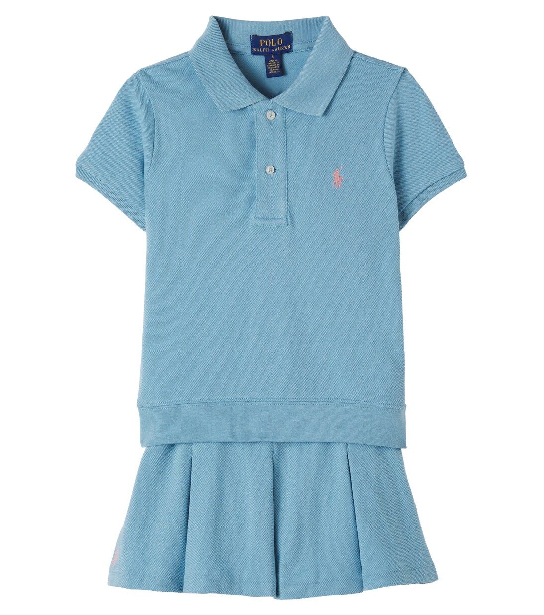 Cotton piqué polo shirt and skirt set | Polo Ralph Lauren Kids