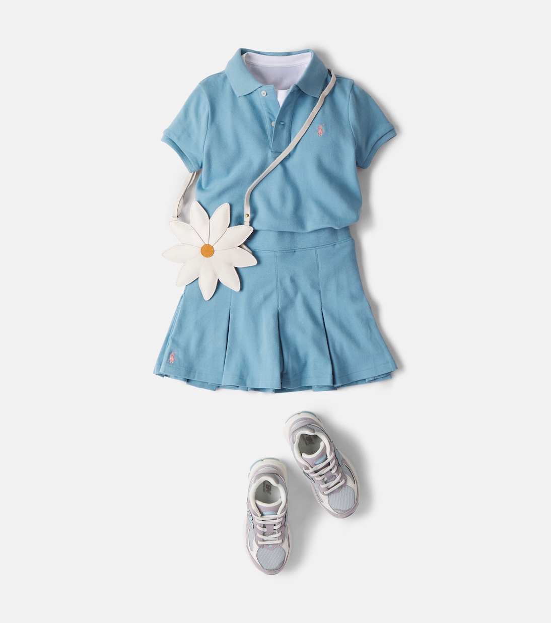 Cotton piqué polo shirt and skirt set | Polo Ralph Lauren Kids