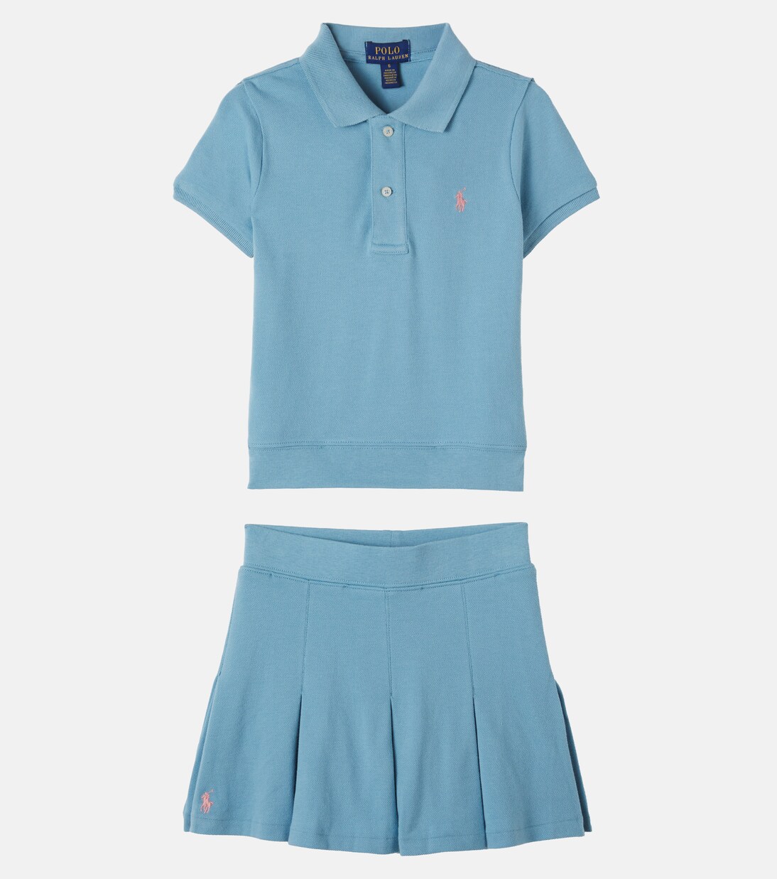 Cotton piqué polo shirt and skirt set | Polo Ralph Lauren Kids