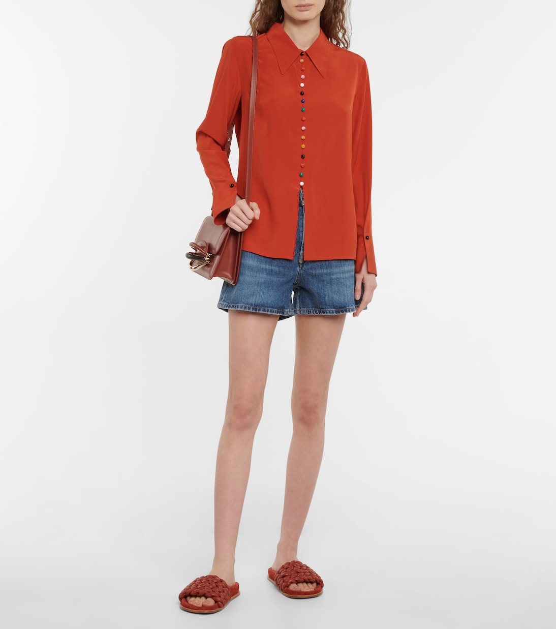 Shorts vaqueros de tiro alto | Chloé