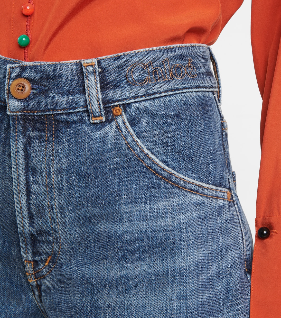 Shorts vaqueros de tiro alto | Chloé