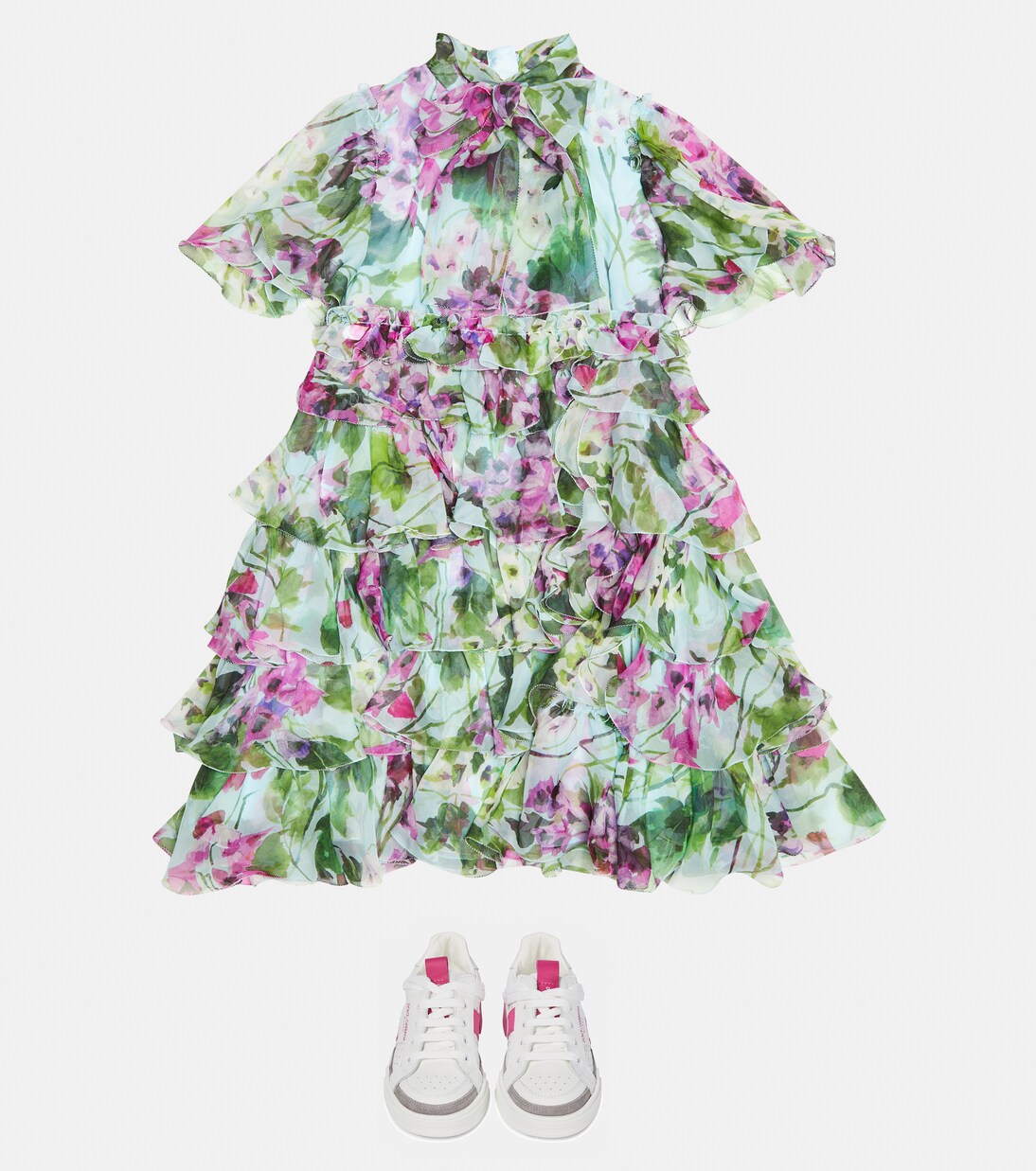 Floral silk dress | Dolce&Gabbana Kids